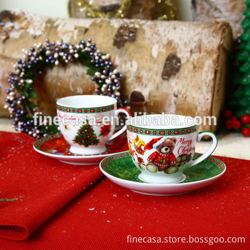 100CC Christmas Coffee Cup and Saucer of Santa Claus